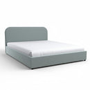 Lit double Tilly avec coffre 160x200 cm en tissu gris