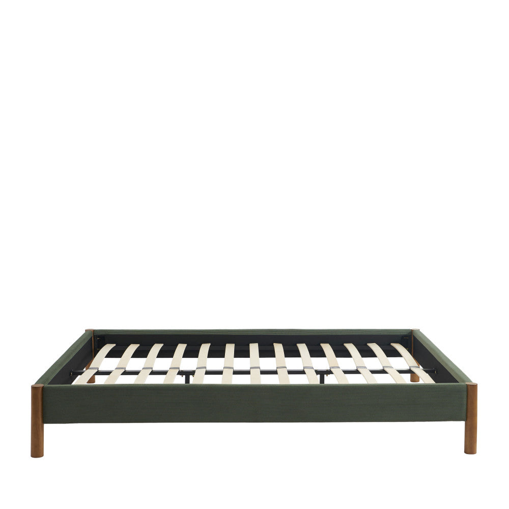 Lunor - Bed - Corduroy - Khaki Green