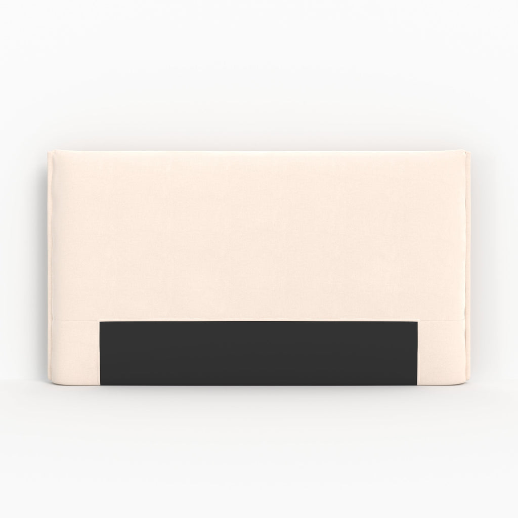 Safia - Cabecero de tela blanco con funda desenfundable