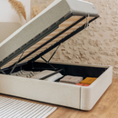 Nova Storage Bed - Beige Fabric