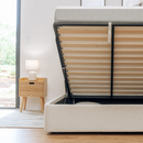 Nova Storage Bed - Beige Fabric