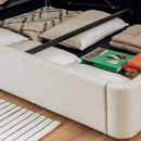 Nova Storage Bed - Beige Fabric
