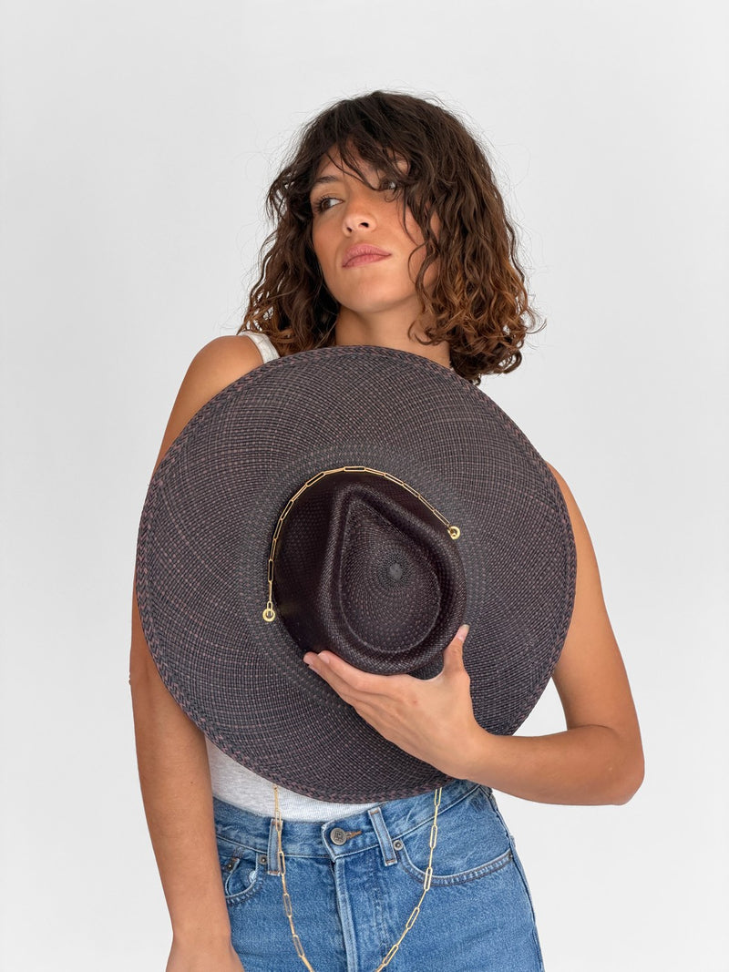 Livy Jr Straw Hat - Chocolate Black