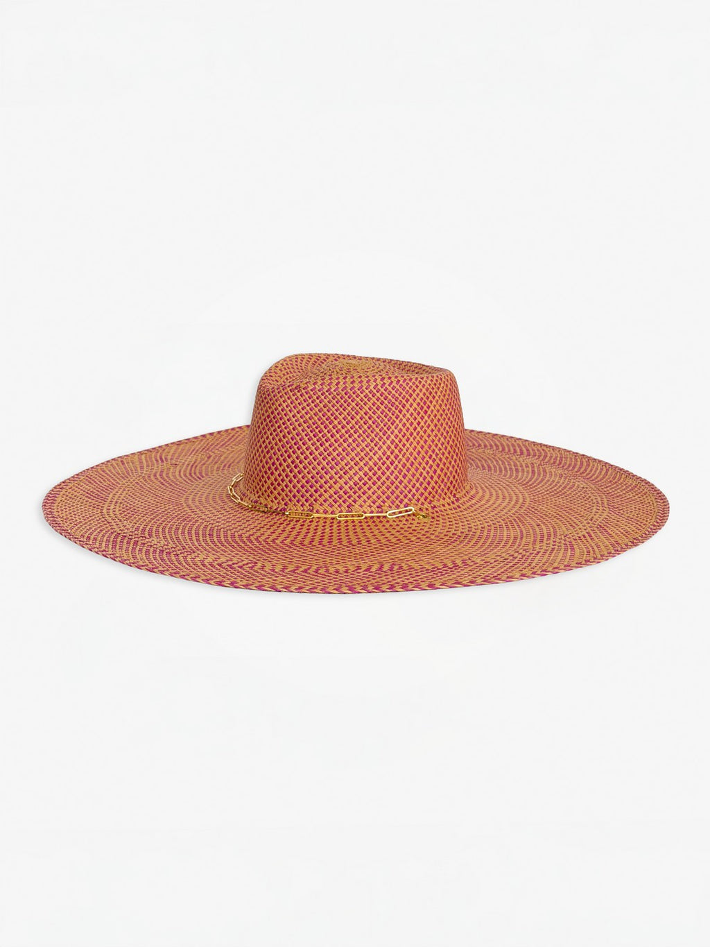 Livy Xl Straw Hat - Fuschia Apricot
