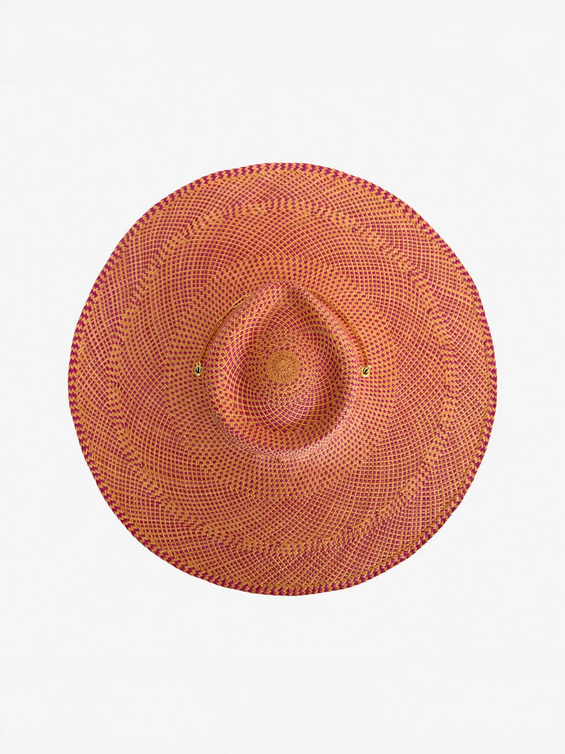 Chapeau Paille Livy Xl - Fuschia Apricot
