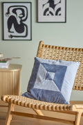 Aban - Cojín - Azul - Algodón