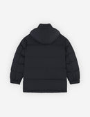 Hooded Puffer In Nylon With Bold Fox Head Patch - Black - Homme
