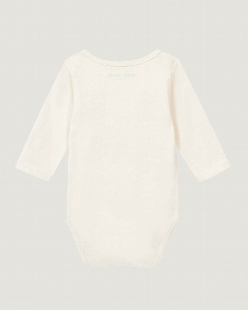 "lobster" long-sleeved calmette onesie#color_ivory