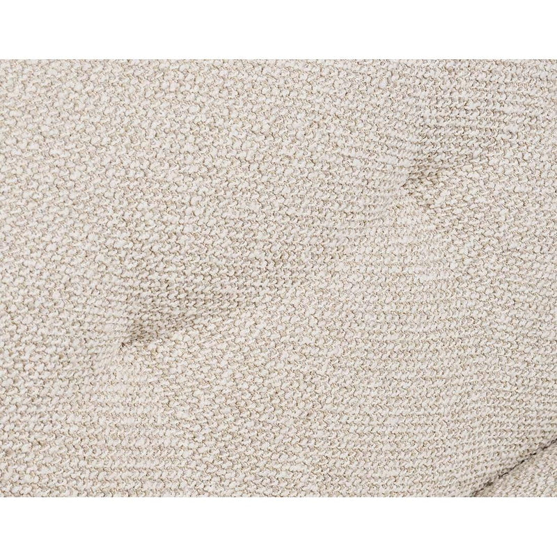 Lola - Armchair With Solid Oak Armrests - Textured Fabric - Beige