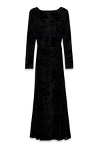 Robe Longue À Manches Longues Et Dos Ouvert Noir