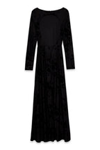 Robe Longue À Manches Longues Et Dos Ouvert Noir