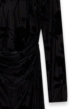 Robe Longue À Manches Longues Et Dos Ouvert Noir
