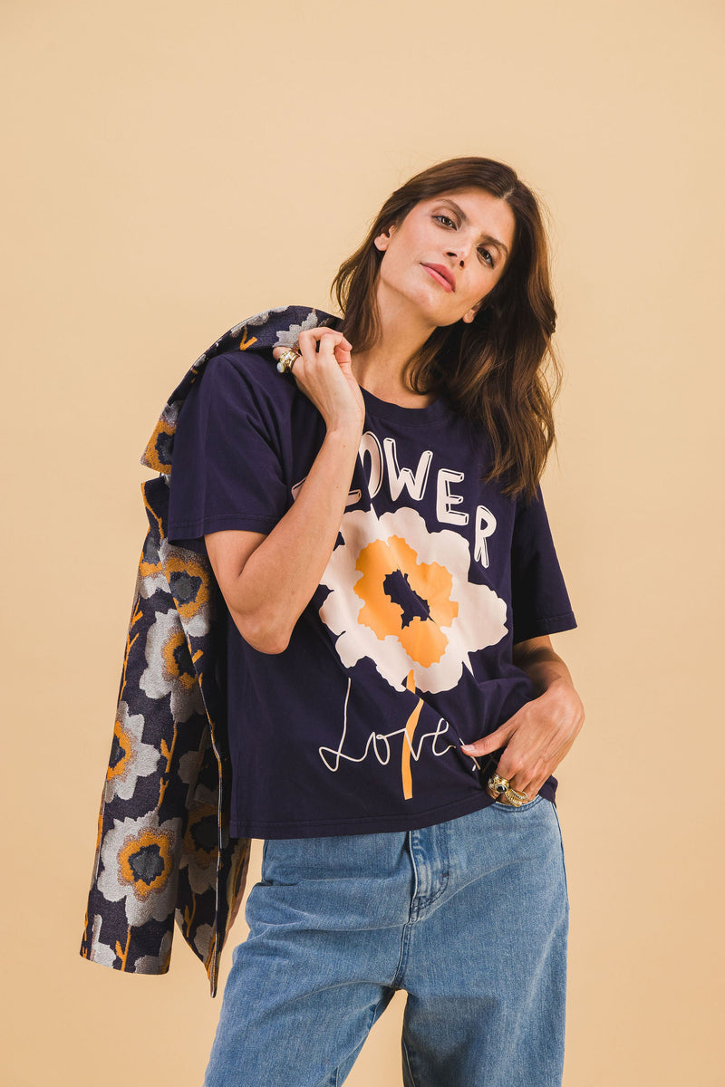 Tshirt Love Fleurs Pixel