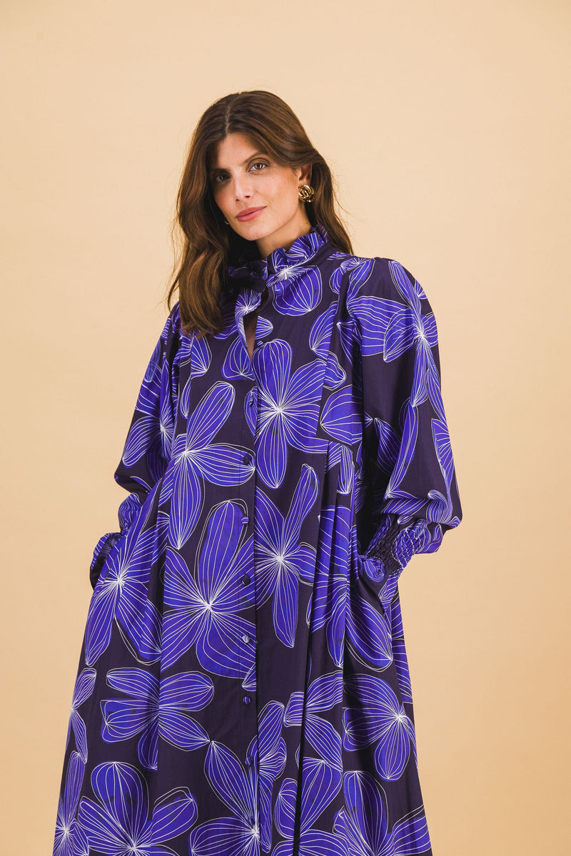 Robe Giulia Blue Flower