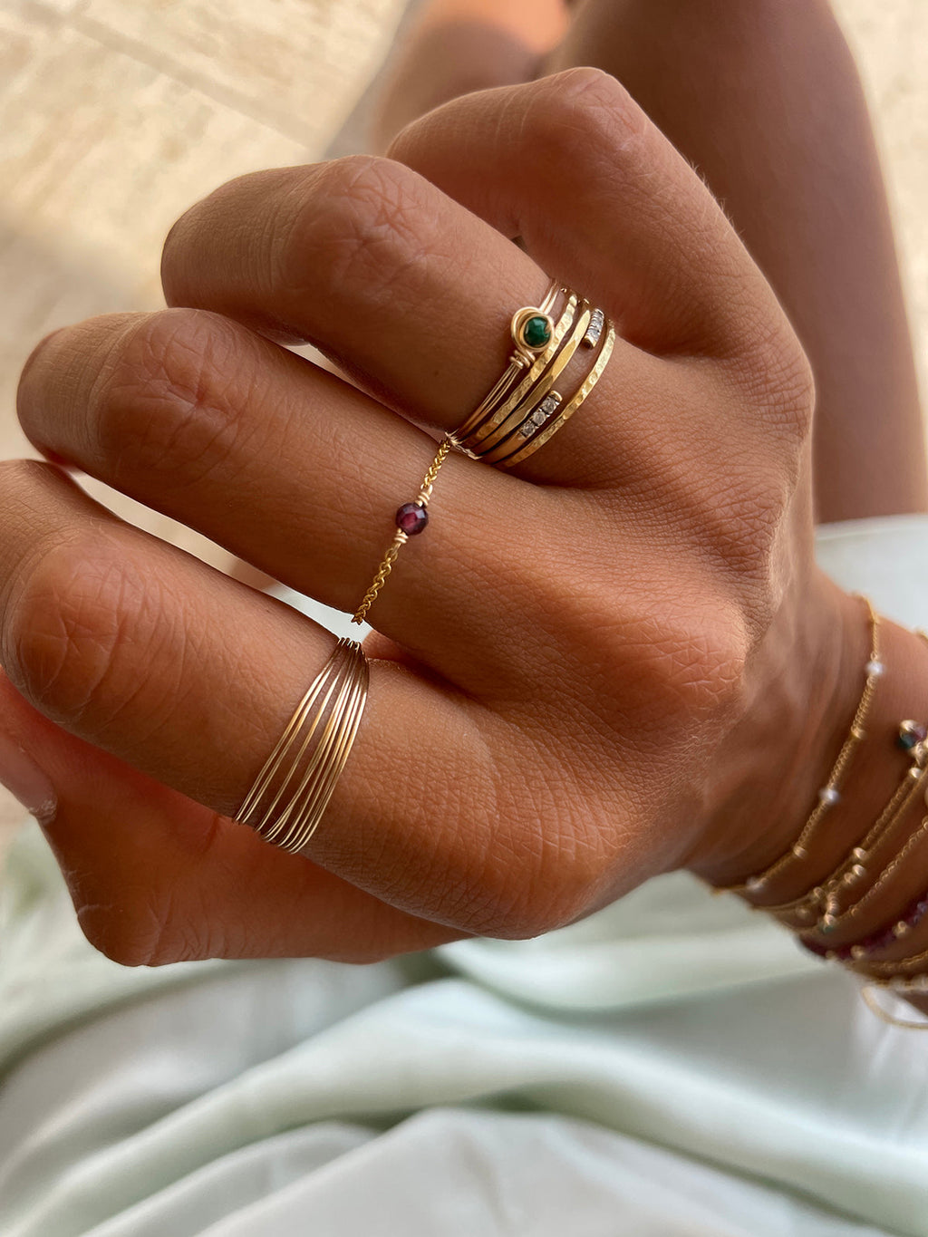 Bague Chaînette Stella - Argent