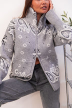 LORYS Gris - Gilet Bandana