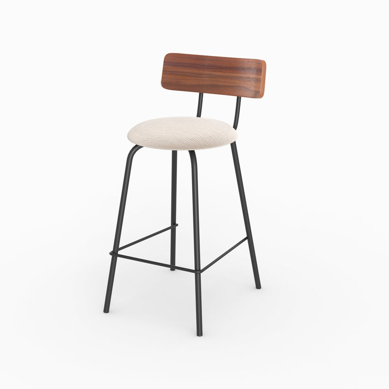 Set of 2 Alize Bar Stools - Beige