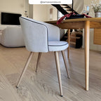 Chiara - Set of 2 Beige Fabric Chairs