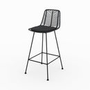 Lot de 2 chaises pour îlot central 66 cm Tamara en rotin noir