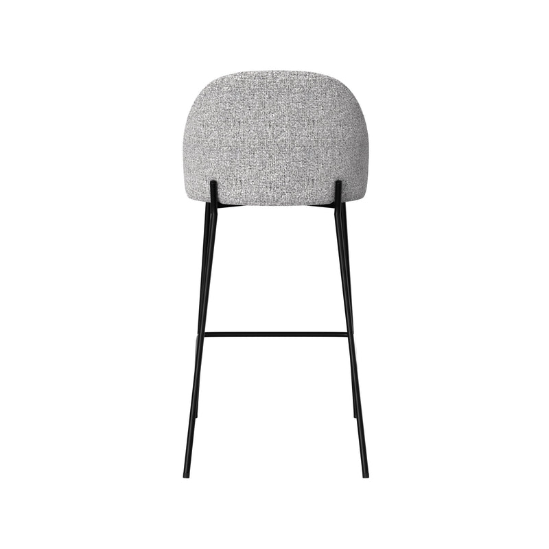 Chaise de bar Karl en tissu gris clair 66 cm (lot de 2)