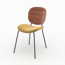 Chaise Simone en velours jaune moutarde (lot de 2)
