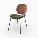 Chaise Simone en velours vert kaki (lot de 2)