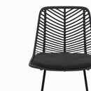 Lot de 2 chaises pour îlot central 66 cm Tamara en rotin noir