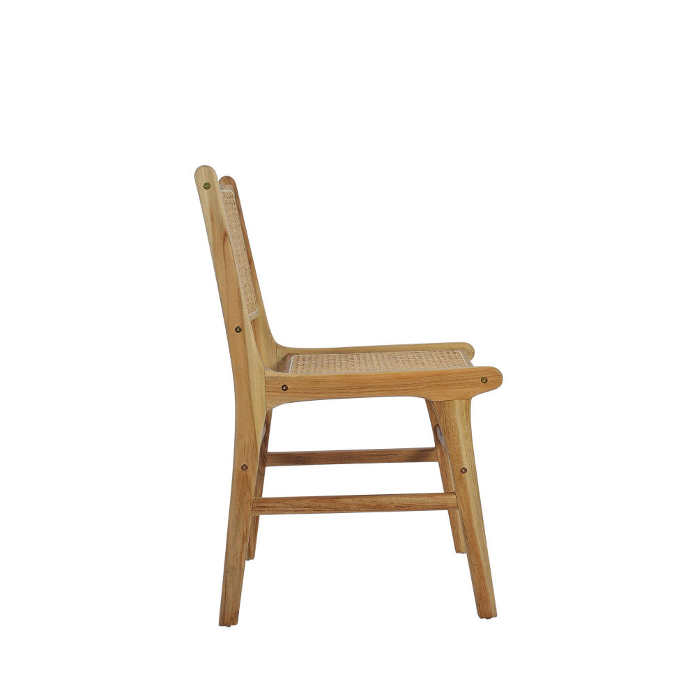 Basuki - Set Of 2 Chairs - Teak And Cane - Light Wood