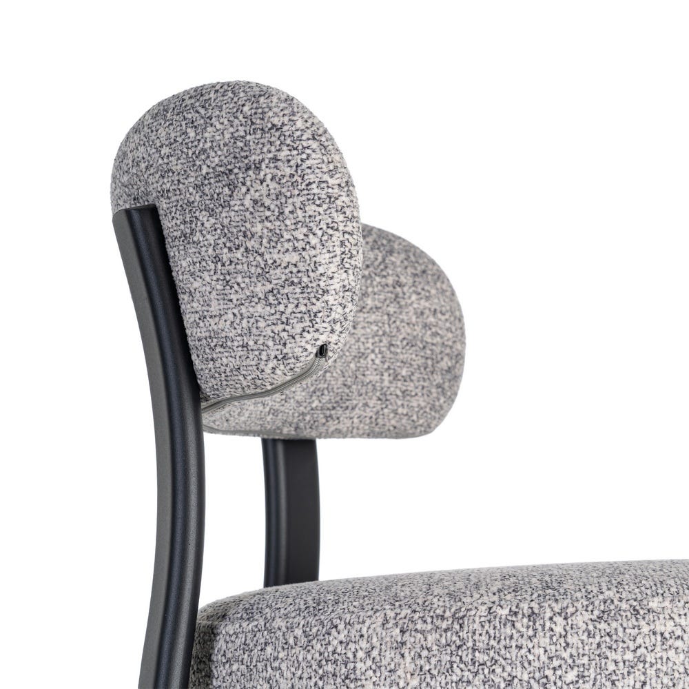 Oka - Set of 2 chairs - Flecked fabric - Grey