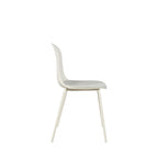 Linda - Set Of 2 Chairs - Fabric And Metal Beige Legs - Beige