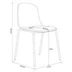 Linda - Set Of 2 Chairs - Fabric And Metal Beige Legs - Beige