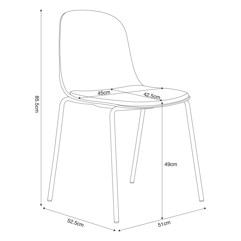 Linda - Set Of 2 Chairs - Fabric And Metal Beige Legs - Beige