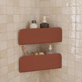 Les Apaisants - Lot De 2 Étagères D'Angle - Acier - Terracotta Mat