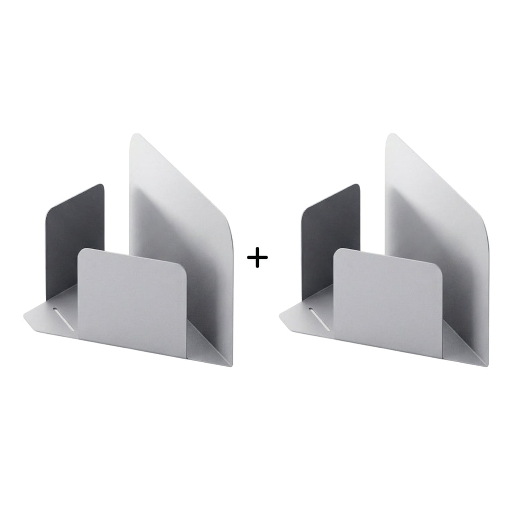 Les Apaisants - Lot De 2 Étagères D'Angle - Acier - Gris Métallisé