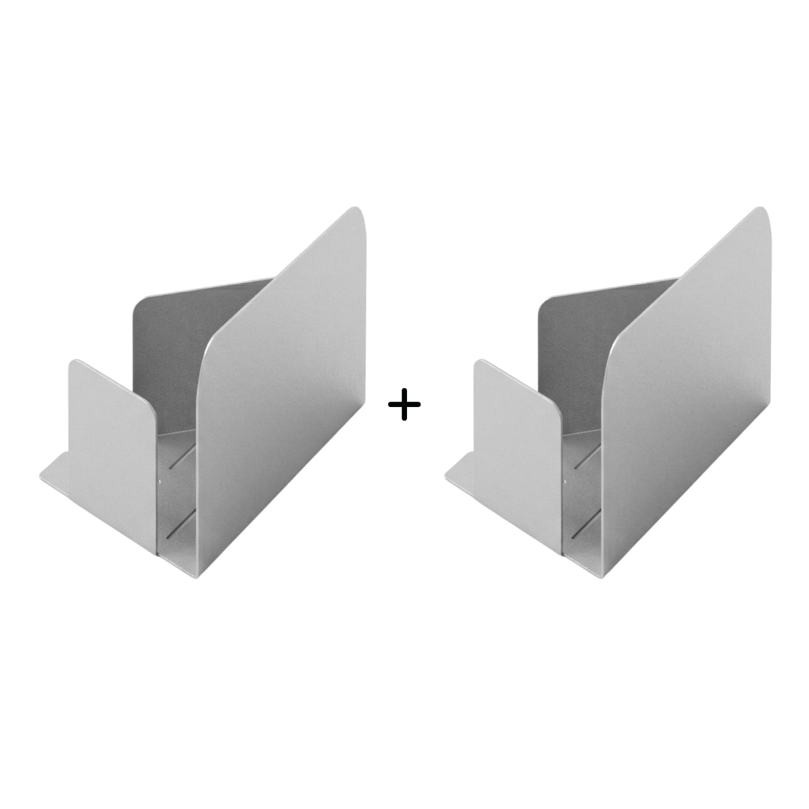 Les Apaisants - Lot De 2 Étagères D'Angle - Acier - Gris Métallisé