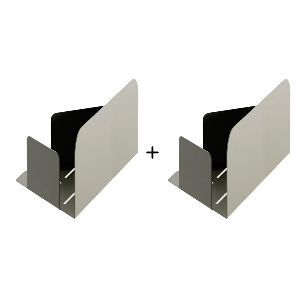 Les Apaisants - Lot De 2 Étagères D'Angle - Acier - Gris Olive