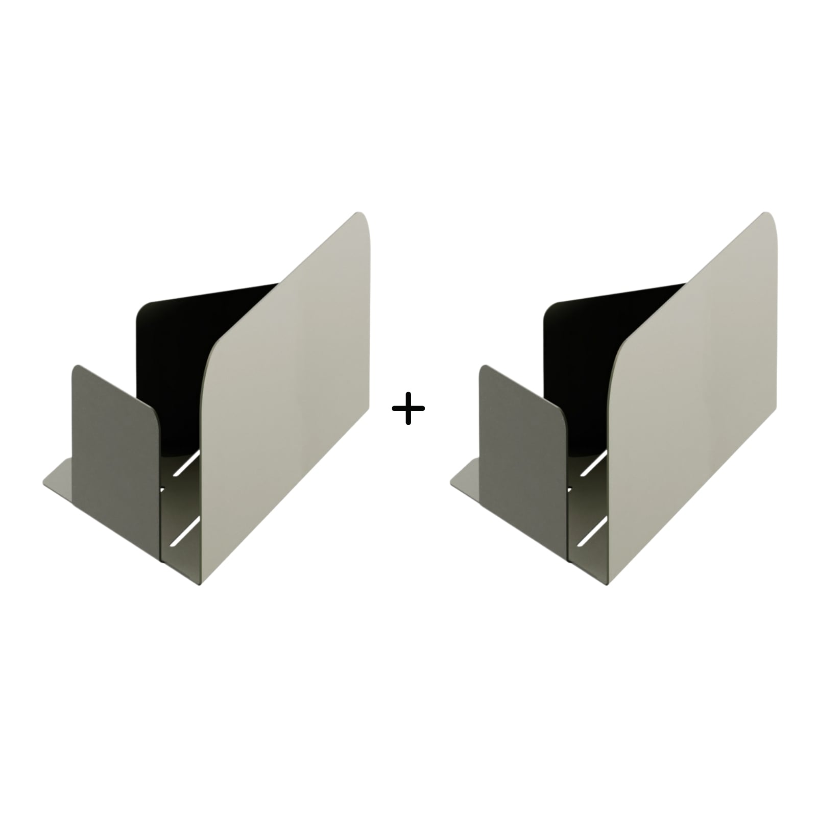 Les Apaisants - Lot De 2 Étagères D'Angle - Acier - Gris Olive