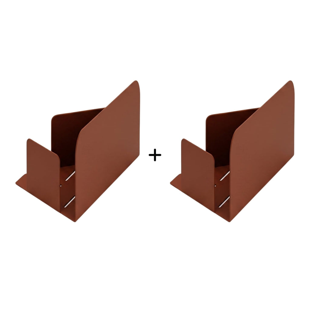 Les Apaisants - Lot De 2 Étagères D'Angle - Acier - Terracotta Mat