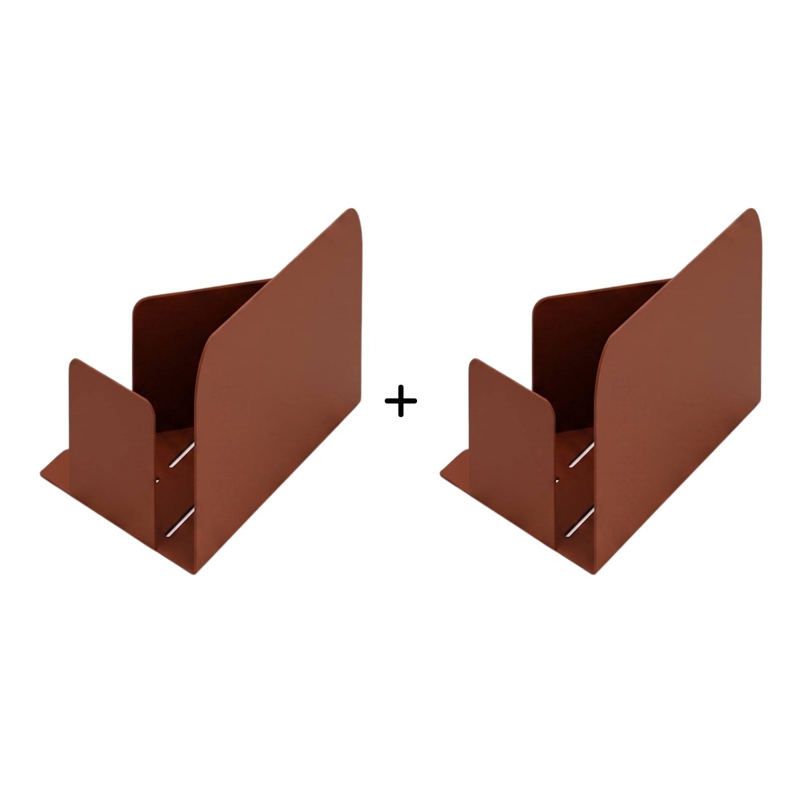 Les Apaisants - Lot De 2 Étagères D'Angle - Acier - Terracotta Mat