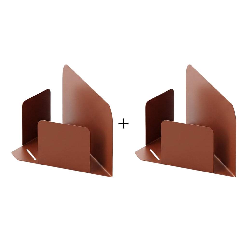 Les Apaisants - Lot De 2 Étagères D'Angle - Acier - Terracotta Mat