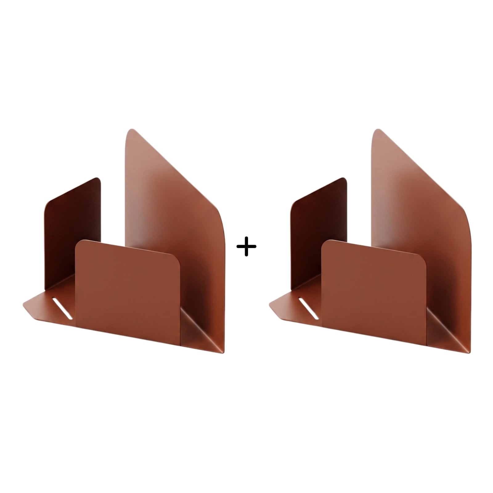 Les Apaisants - Lot De 2 Étagères D'Angle - Acier - Terracotta Mat
