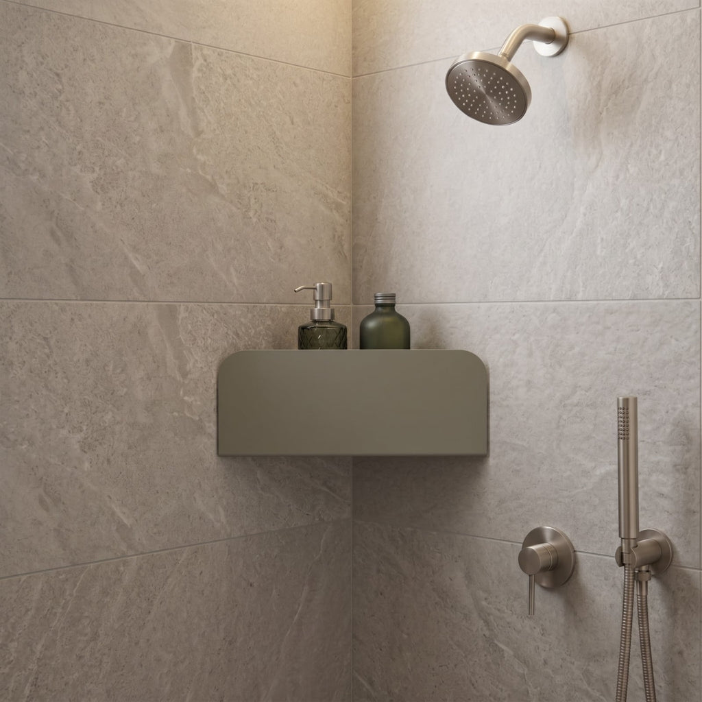 Les Apaisants - Lot De 2 Étagères D'Angle - Acier - Gris Olive