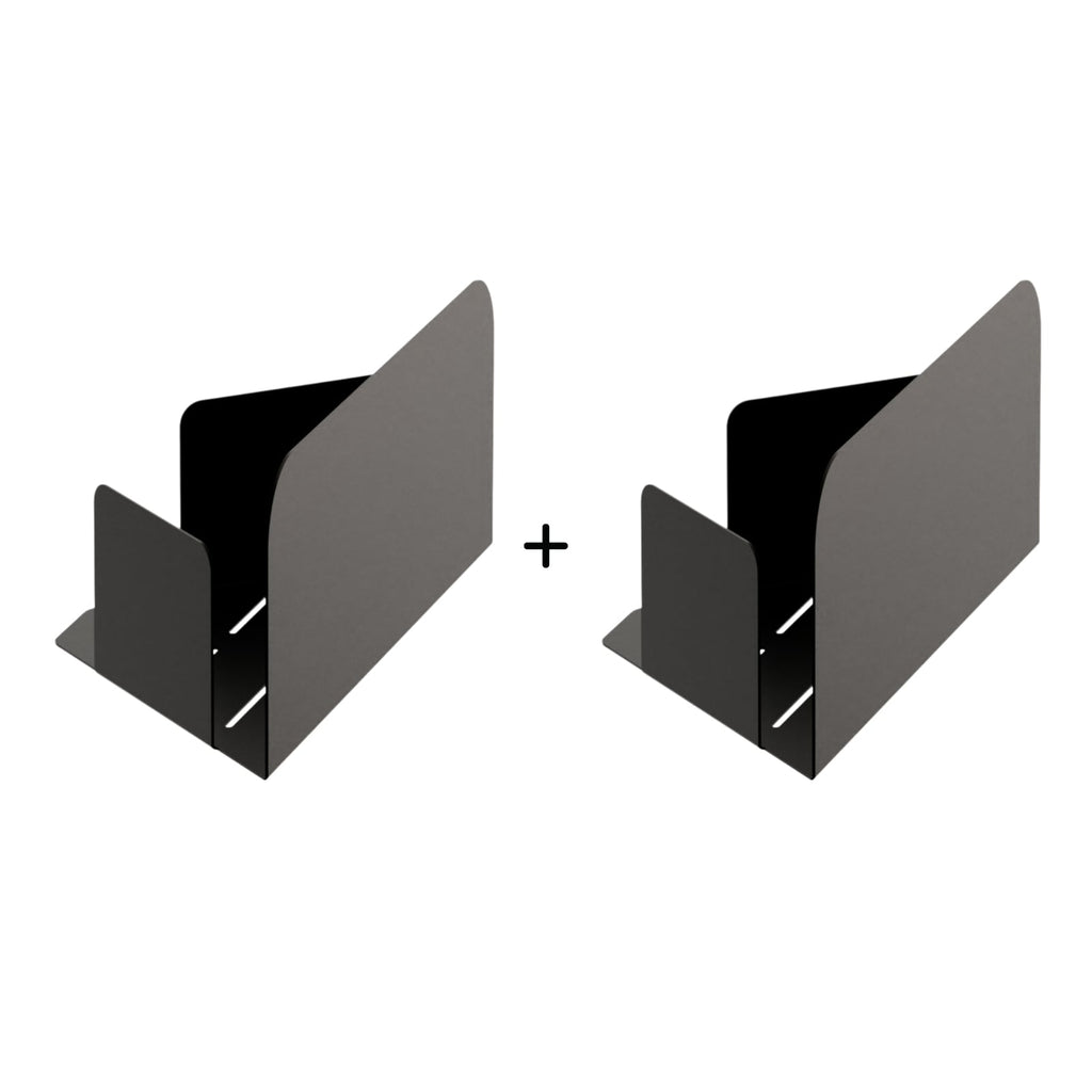 Les Apaisants - Lot De 2 Étagères D'Angle - Acier - Noir Mat Fine Texture