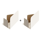 Les Apaisants - Lot De 2 Étagères D'Angle - Acier - Crème Fine Texture