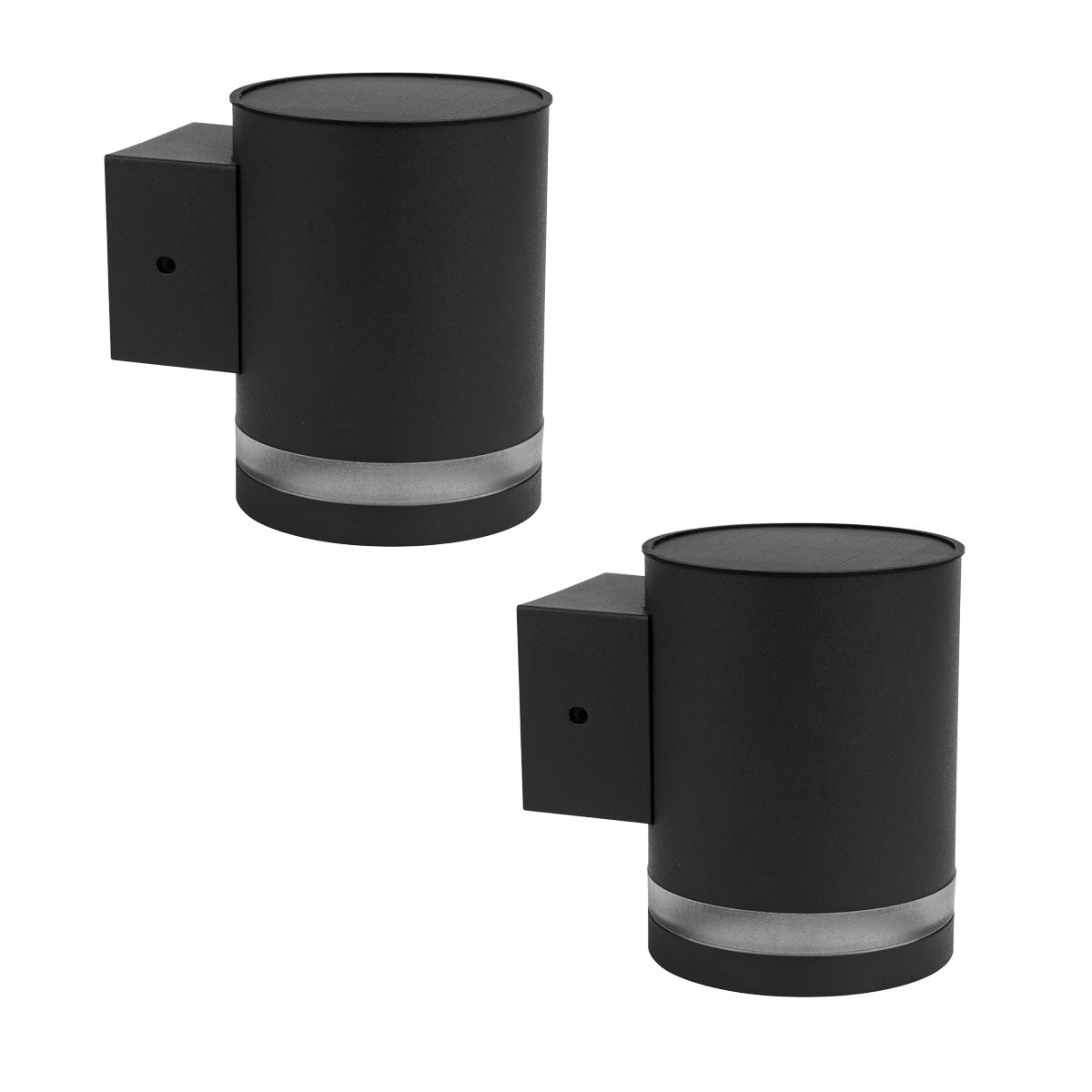 Helio - Aplique solar decorativo - Acero - Negro