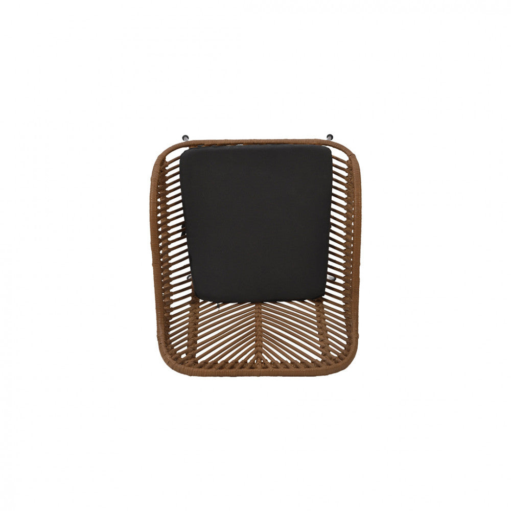 Nunuhai - Set of 2 Bar Stools - Rattan - Dark Wood