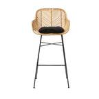 Nunuhai - Set Of 2 Bar Stools - Rattan - Natural - Seat Height 76cm