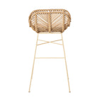 Nunuhai - Set of 2 Bar Stools - Rattan - Beige