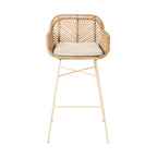 Nunuhai - Set of 2 Bar Stools - Rattan - Beige
