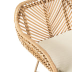 Nunuhai - Set of 2 Bar Stools - Rattan - Beige